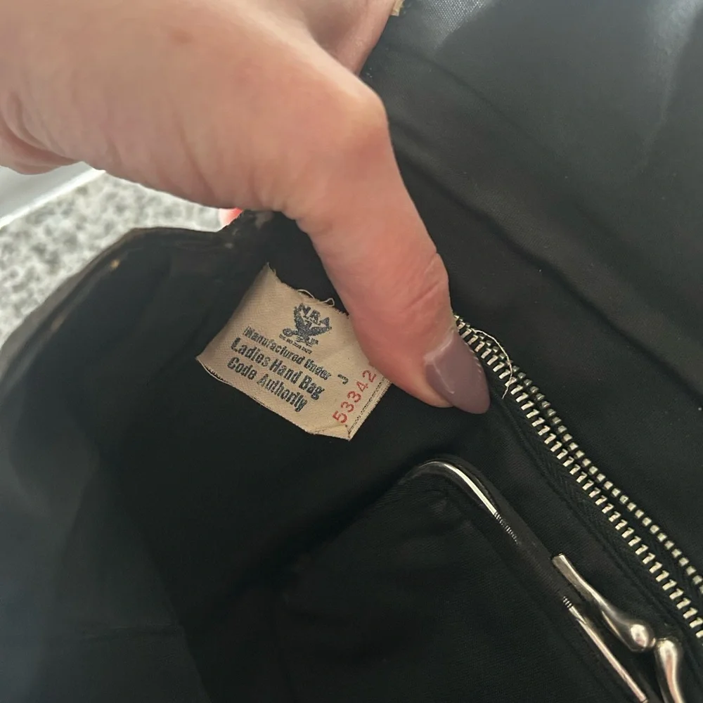 Vintage Black Leather Clutch - Picture 4 of 6